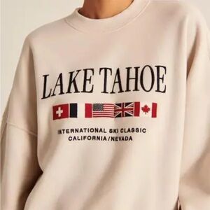 Rare Abercrombie Lake Tahoe flag Crew Neck